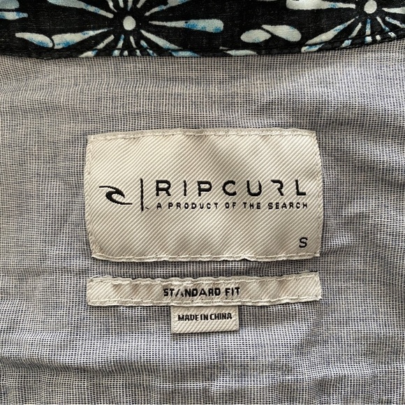 RIP CURL Blue Burst Surf Short Sleeve Shirt Standard Fit Men S Small - Picture 5 of 6